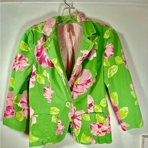 Heart Soul Large (Probably Medium) Pink and Green Blazer